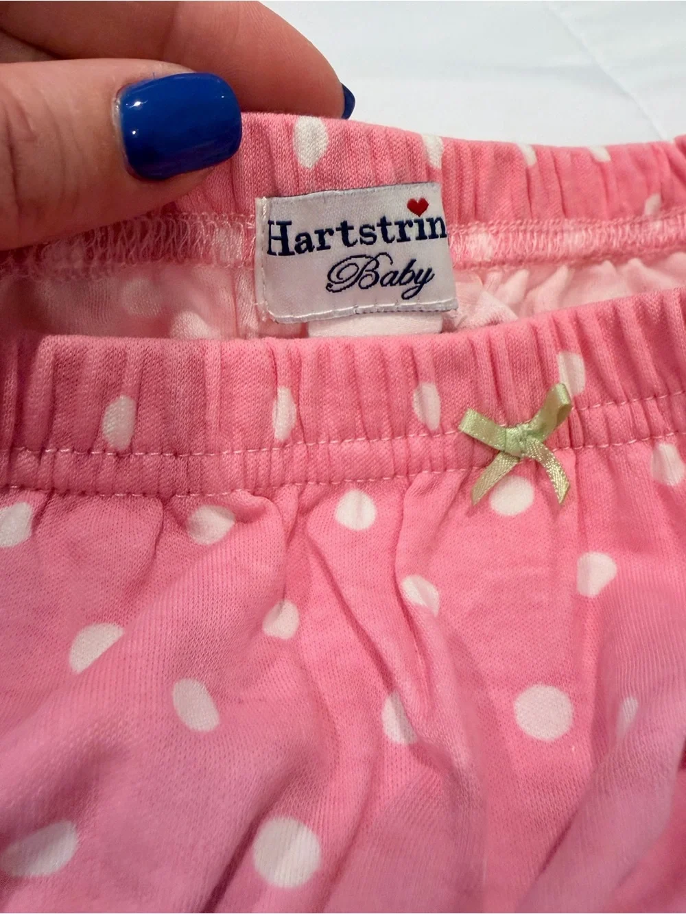 Hartstrings Pink Polka Dot Dress with Matching Bloomers